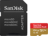 Card de memorie SanDisk Extreme microSDXC, 64 GB, UHS-I, U3 + Adaptor SD