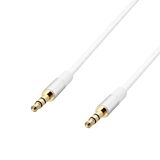 Cablu audio Jack M/M Poss PSJAV150BL, 1.5 m, 3.5 mm, Alb