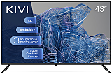 Televizor LED Smart, KIVI 43U740NB, 108 cm, 4K UHD, Android TV, Clasa G, Negru