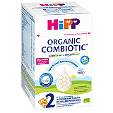 Lapte praf Hipp formula de continuare Organic Combiotic 2, +6 luni, 800g