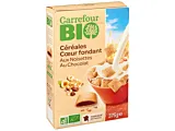 Cereale Carrefour Bio umplute cu ciocolata si alune 375g
