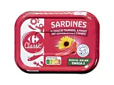 Sardine in ulei cu ardei iute Carrefour Classic 135 g