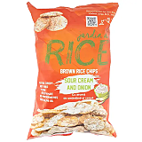 Chips-uri din orez brun integral Jardin du Rice cu aroma de smantana si ceapa 50g