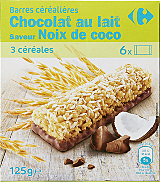 Baton cereale Carrefour, cu cocos, 125g