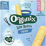 Biscuiti  Organix Bio Little Ruskits cu vanilie pentru sugari, 60g