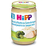 Hipp Meniu iepure cu brocolli si orez, 220 g