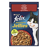 Hrana umeda pentru pisici Felix Sensations Vita cu Rosii in Aspic, 85g