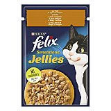 Hrana umeda pentru pisici Felix Sensations Pui cu Morcov in Aspic, 85g