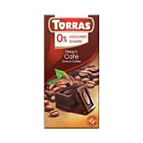 Ciocolata neagra cu cafea si indulcitor fara Zahar Torras 75g