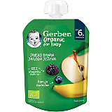 Piure bebe Gerber Organic mere si banane 6+ luni, 80 g
