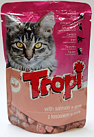 Hrana umeda completa Tropi pentru pisici adulte, cu somon, 100 g
