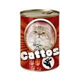 Hrana pentru pisici Cattos conserva cu vita 415 g