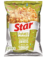 Pufuleti Star din faina de porumb cu aroma de de arahide si alune 80 g