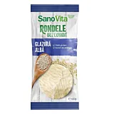Rondele din orez expandat Sanovita cu glazura alba, 66 g