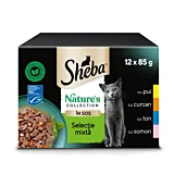 Hrana umeda pentru pisici, Sheba Nature's Collection, Selectie mixta in sos, 12x85g