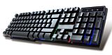 Tastatura Gaming Omega VARR VRGBK7023B, 3 moduri de iluminare RGB, 140 cm cablu USB, 104 taste, Negru