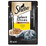 Hrana umeda Sheba Selection pentru pisici adulte, cu pui in sos 85 g