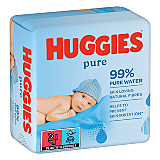 Servetele umede Huggies Pure, 2+1 pachete, 168 buc