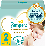 Scutece Pampers Premium Care, nr.2, 4-8kg, 148 bucati