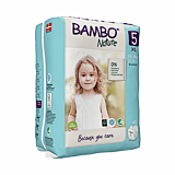 Scutece ecologice pentru bebelusi, Bambo Nature, marimea 5, 12-18 kg, 22 bucati