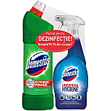 Pachet dezinfectant universal si spray dezinfectant Domestos 1L + 750ml