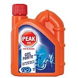 Detergent gel Peak Out Forte pentru desfundat tevi, 500 ml