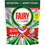 Detergent pentru masina de spalat vase Fairy Platinum Plus Anti-Dull, 38 spalari
