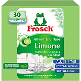 Detergent ecologic Frosch Lemon All In One pentru masina de spalat vase, 30 tablete