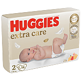 Scutece Huggies Extra Care marimea 2, 3-6 kg, 58 buc