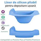 Potette Plus, Liner reutilizabil pentru olita portabila, silicon, albastru
