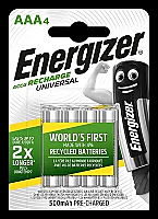 Set 4 baterii reincarcabile Energizer AAA/R03, 500 mAh
