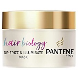 Masca de par Pantene Pro-V Hair Biology De-frizz & Illuminate pentru par electrizat sau uscat, 160 ml