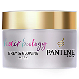 Masca de par Pantene Pro-V Hair Biology Grey & Glowing pentru par alb sau blond, 160 ml