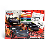 Bloc desen Cars cu 8 creioane colorate