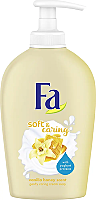 Sapun lichid crema Fa Soft & Caring Vanilla, cu proteine din iaurt, pH neutru, 250 ml