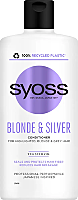 Balsam Syoss Blonde & Silver pentru par blond, argintiu su cu suvite, 440 ml