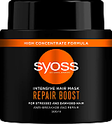 Masca de par Syoss Intensive Repair Boost pentru par uscat si deteriorat, 500ml