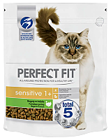 Hrana uscata Perfect Fit de curcan pentru pisici sensibile adulte 750 g