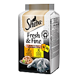 Hrana umeda Sheba Fresh & Fine pentru pisici adulte, pui si curcan, 6 x 50 g