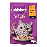 Hrana umeda Whiskas Tasty Mix pentru pisici adulte, cu miel si curcan in sos 85g