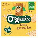 Batoane Bio Organix din ovaz integral cu cereale si banane, +12 luni, 6 batoane x 23 g