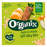 Batoane Bio Organix din ovaz integral cu mere si portocale, +12 luni, 6 batoane x 23 g