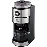 Cafetiera cu filtru si rasnita Mandine MCMG750-21, 820W, 5 nivele de macinare, 0.75L, Negru/Gri