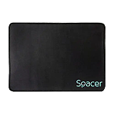 "Mousepad Spacer SP-PAD-S, cauciuc si material textil, 220 x 180 x 2 mm, negru