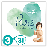 Scutece Pampers Pure Protection Marimea 3, 6-10kg, 31buc