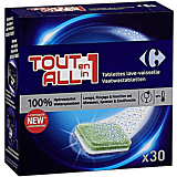 Detergent tablete pentru masina de spalat vase Carrefour, 30bucati x 15g