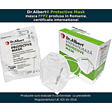 Masca de protectie respiratorie impotriva particulelor, fara valva Dr.Albert Protective Mask -FFP2, 10 bucati