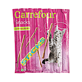 Sticks-uri cu somon pentru pisica Carrefour 6x5g