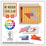 Joc Tangram Carrefour, lemn, Multicolor
