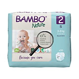 Scutece ecologice pentru bebelusi, Bambo Nature, marimea 2, 3-6 kg, 30 bucati